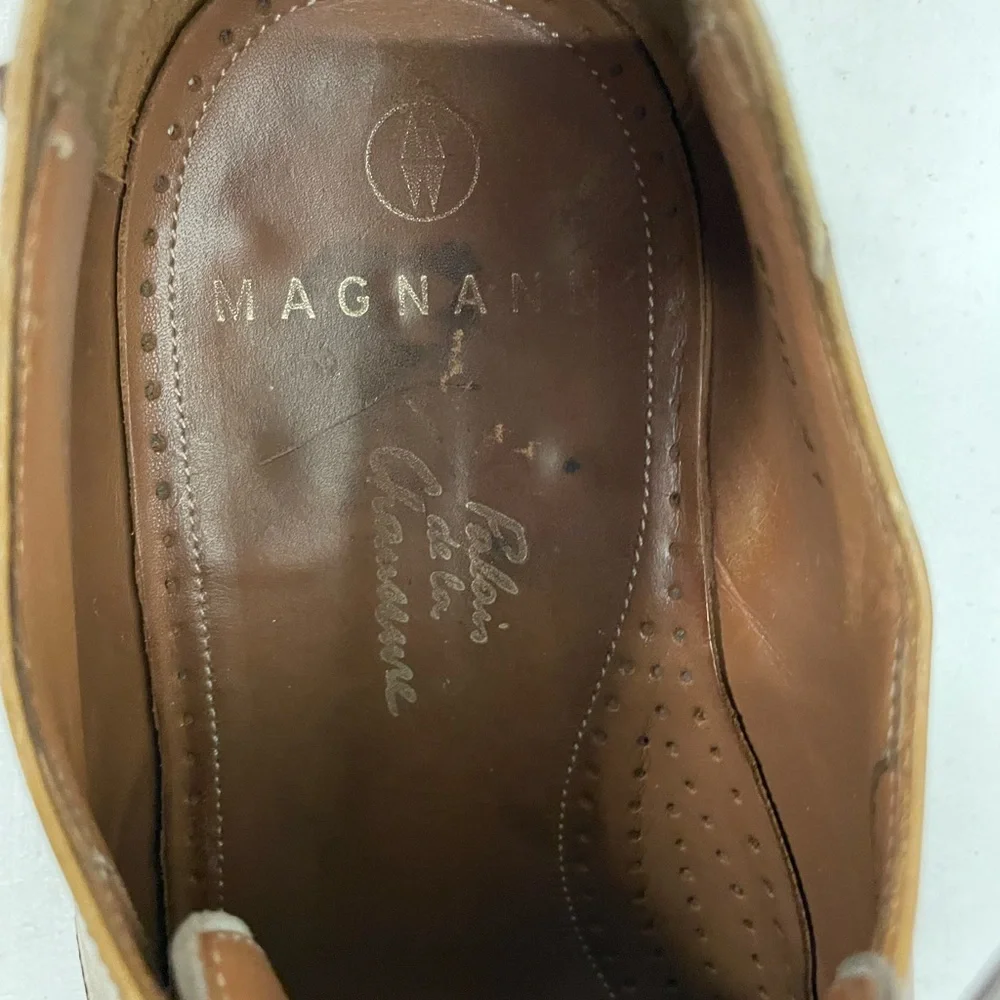 MAGNANNI Made in Spain Vintage Split Toe Dress Shoe in Brown Size‎ 8